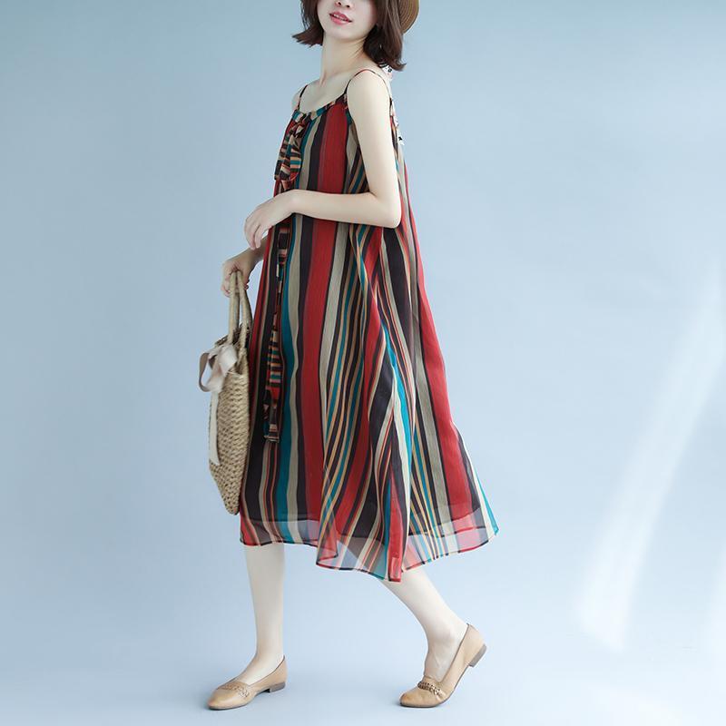 MEGAN | STRIPED MIDI DRESS