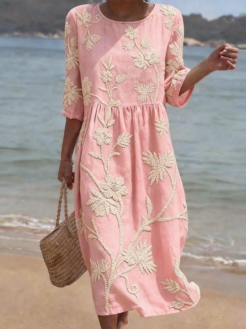 RACHEL | EMBROIDERED VINTAGE DRESS