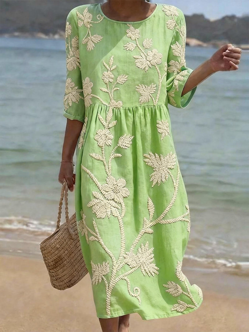 RACHEL | EMBROIDERED VINTAGE DRESS