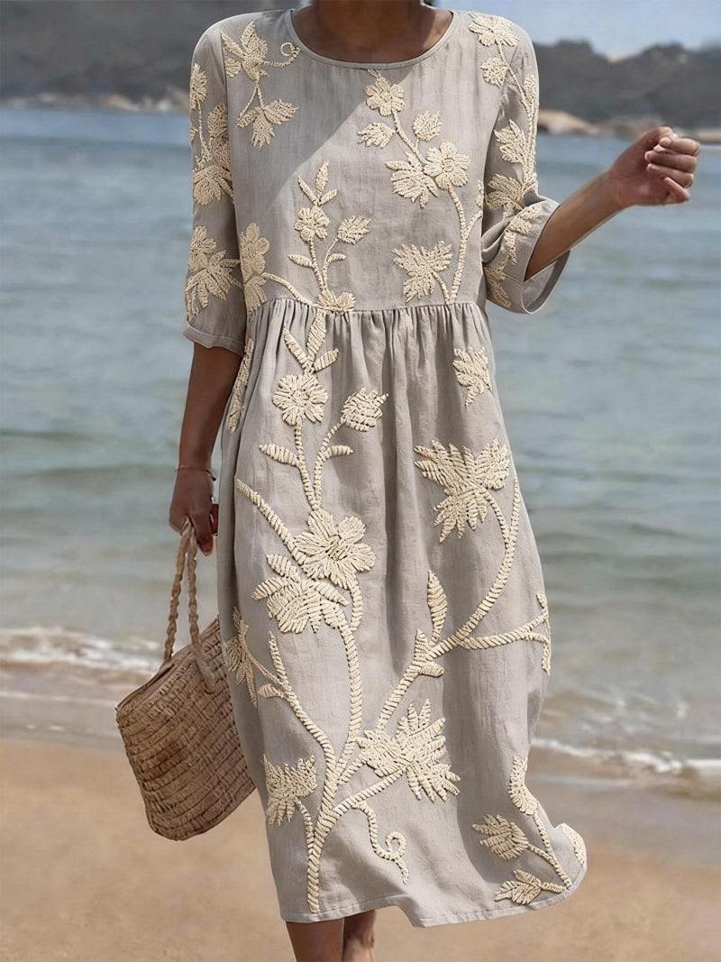 RACHEL | EMBROIDERED VINTAGE DRESS
