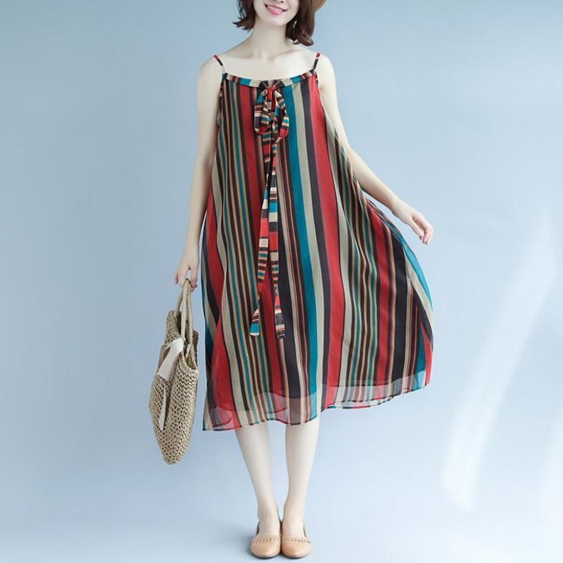 MEGAN | STRIPED MIDI DRESS