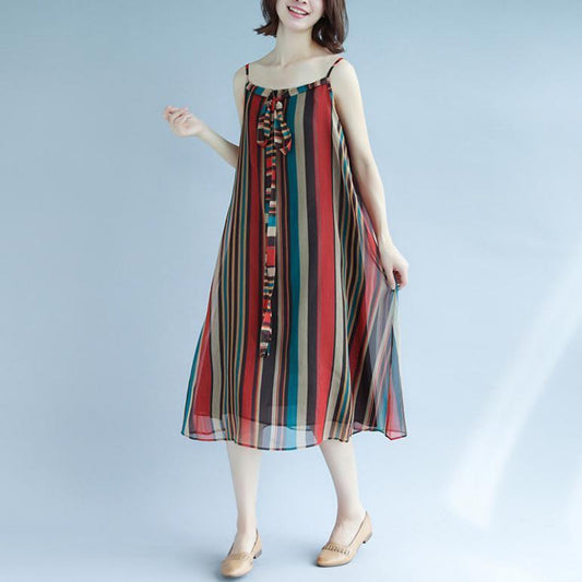 MEGAN | STRIPED MIDI DRESS