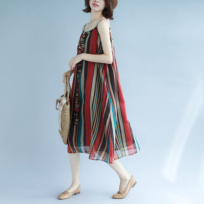 MEGAN | STRIPED MIDI DRESS