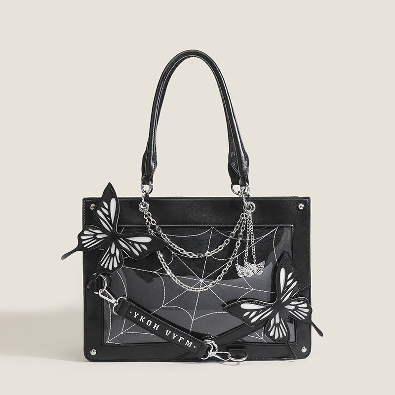 SERAPHINA™ COBWEB LEATHER GOTHIC BAG