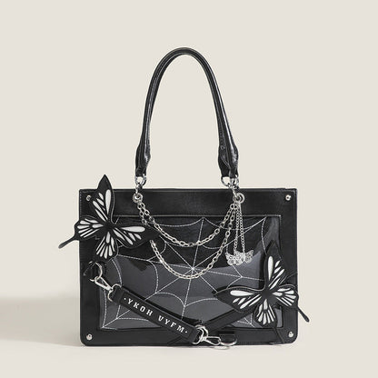 SERAPHINA™ COBWEB LEATHER GOTHIC BAG