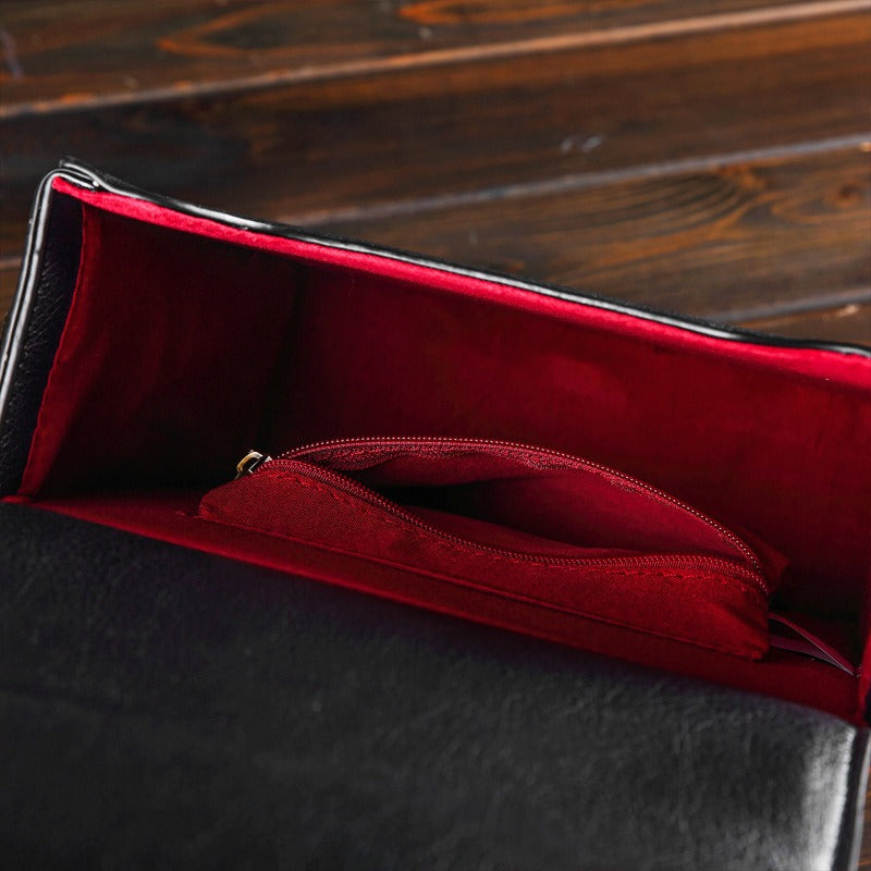 MIDNIGHT CLOCK LEATHER BAG