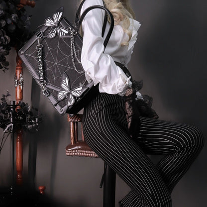 SERAPHINA™ COBWEB LEATHER GOTHIC BAG