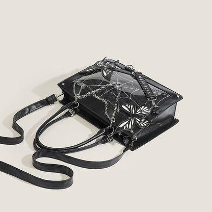 SERAPHINA™ COBWEB LEATHER GOTHIC BAG