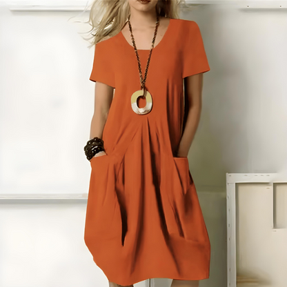 SUSEN | RELAXED POCKET MIDI DRESS